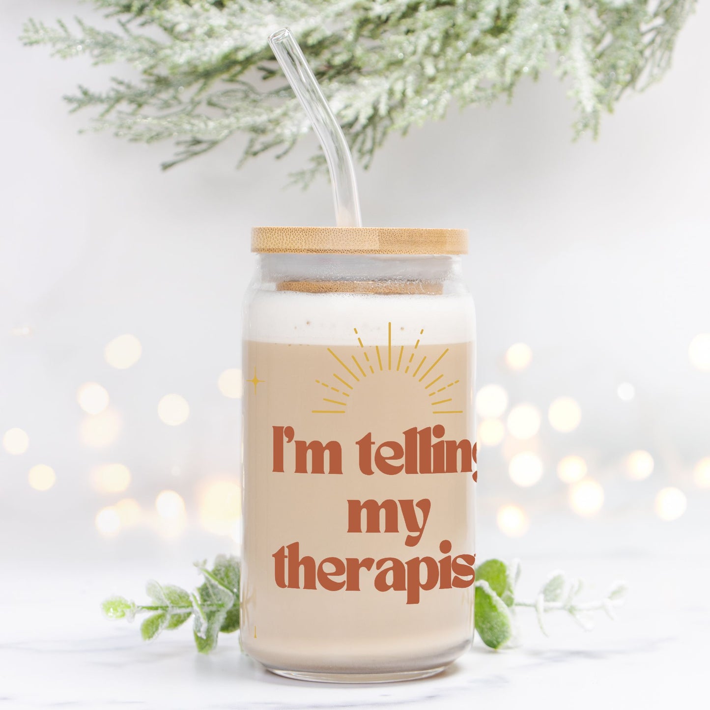 I'm Telling My Therapist Glass Can 16oz