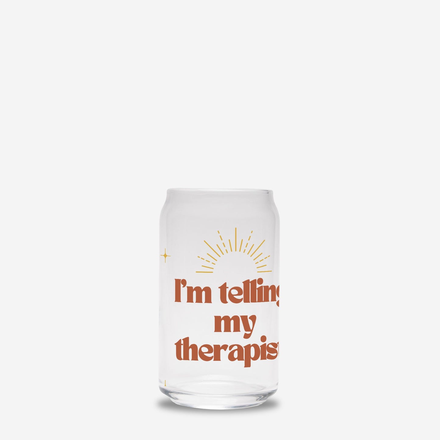 I'm Telling My Therapist Glass Can 16oz