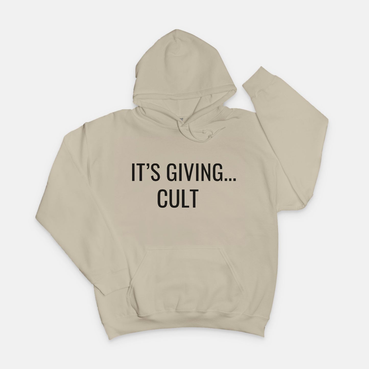 It's giving...cult hoodie